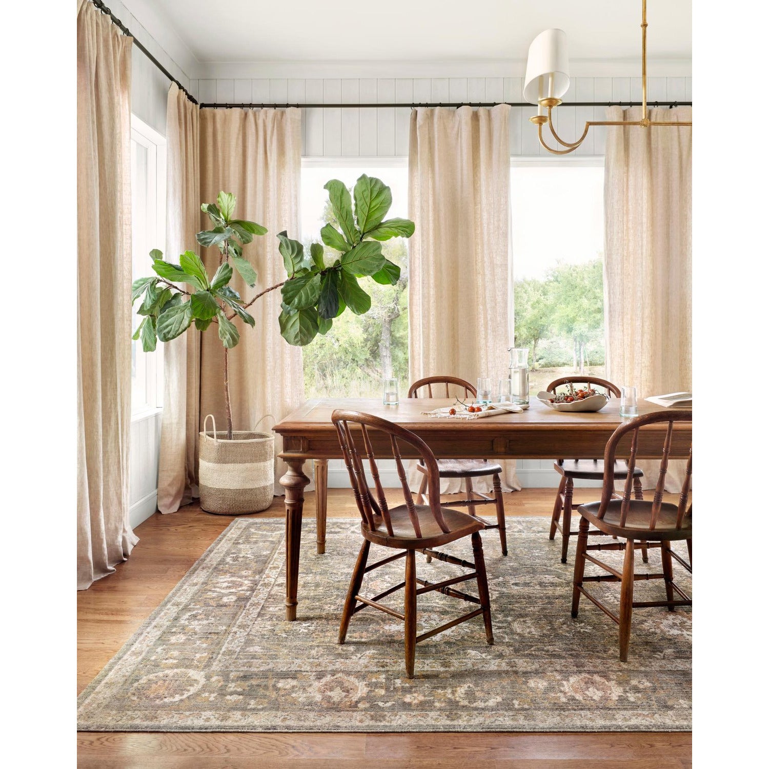 Chris Loves Julia Rosemarie Sage/Blush Rug - Chapin Furniture