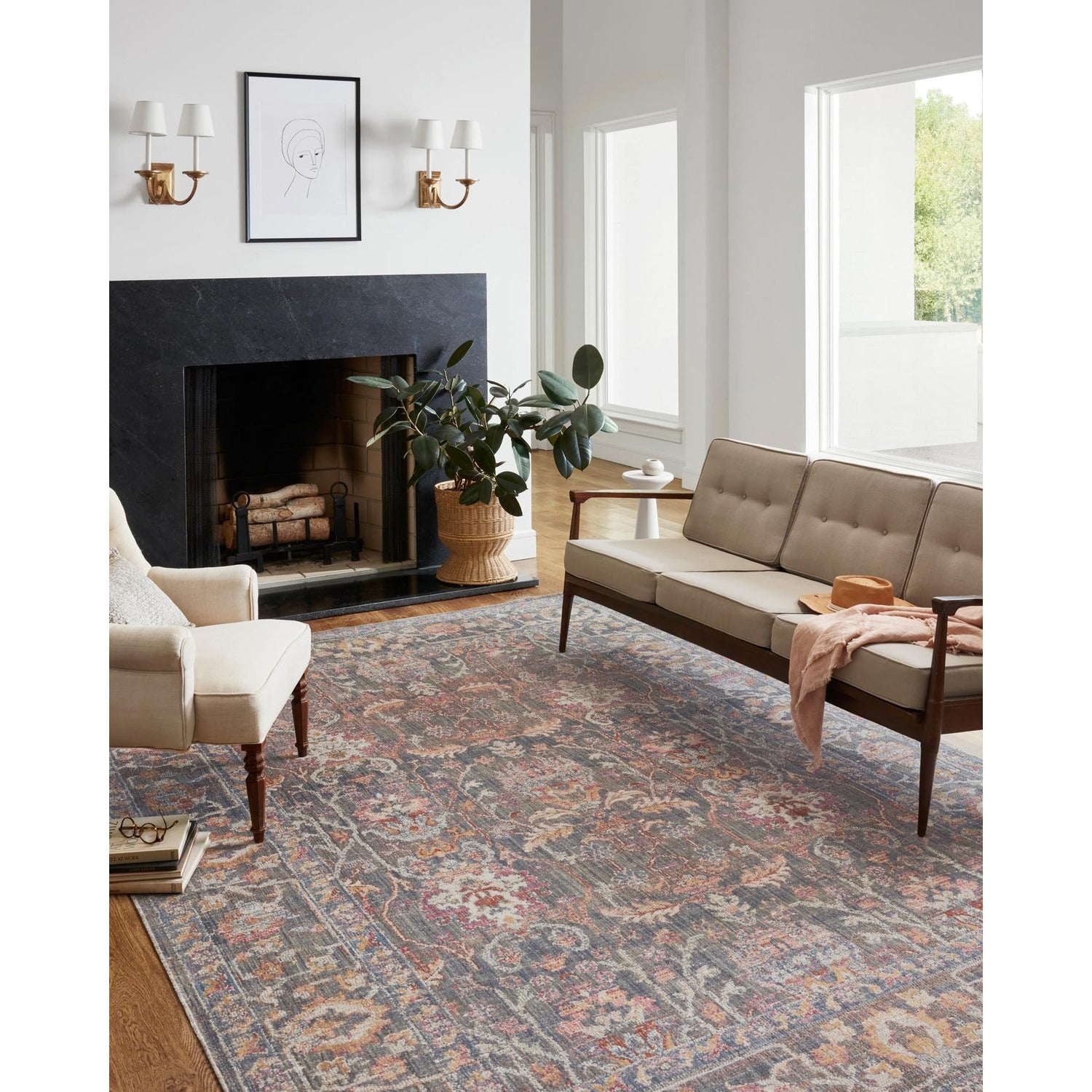 Chris Loves Julia Rosemarie Stone/Multi Rug - Chapin Furniture