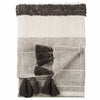 Jaipur Living Sur Striped Gray/ Ivory Throw Sojourn : made of 100% cotton : measures 60"L X 90"W - Chapin Furniture
