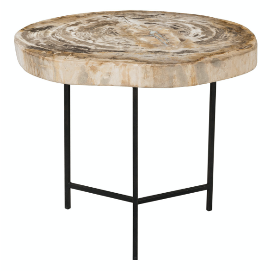 Riley Petrified Wood Accent Table- Medium - Chapin Furniture