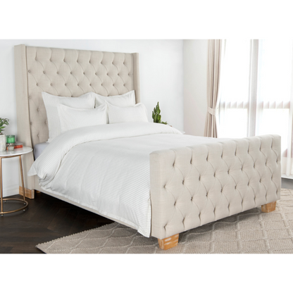 Karina Ivory Gray 3Pc Duvet Set - Chapin Furniture
