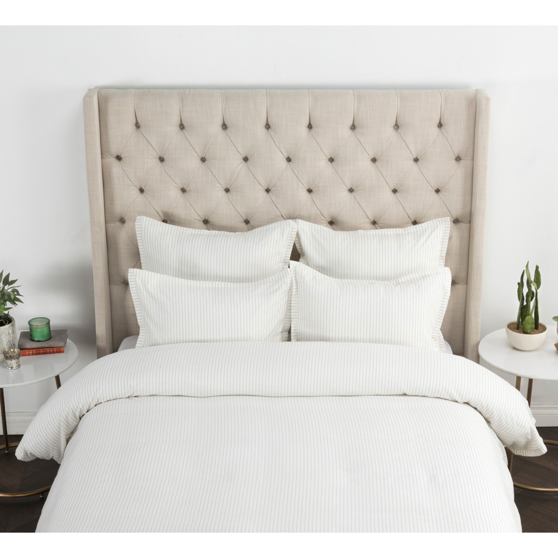 Karina Ivory Gray 3Pc Duvet Set - Chapin Furniture