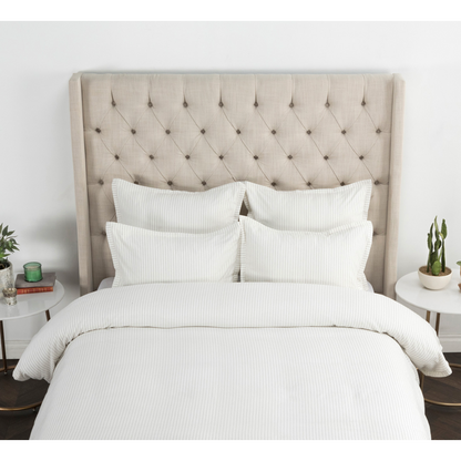 Karina Ivory Gray 3Pc Duvet Set - Chapin Furniture