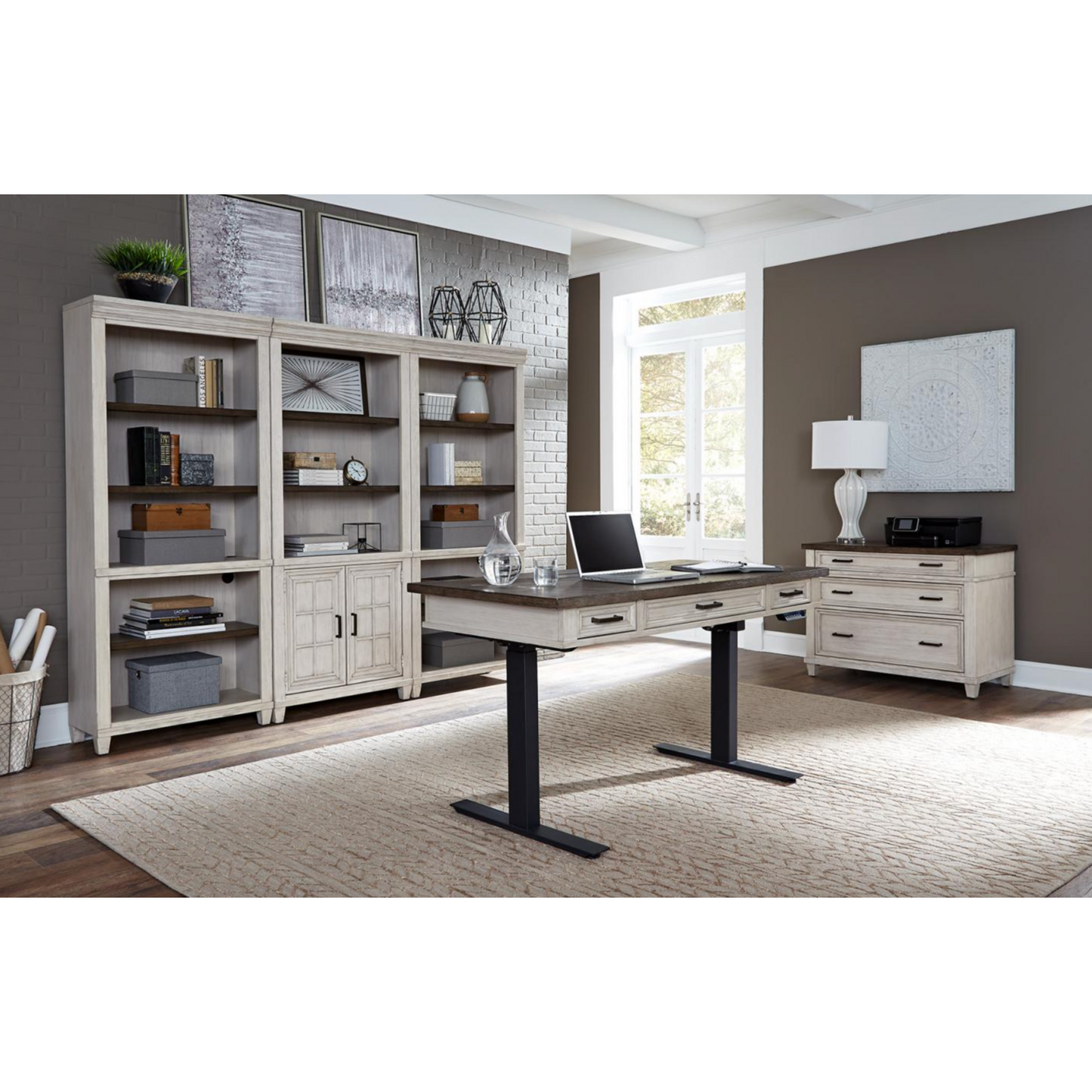 Caraway 60" Lift Desk Top and Base - Chapin Furniture