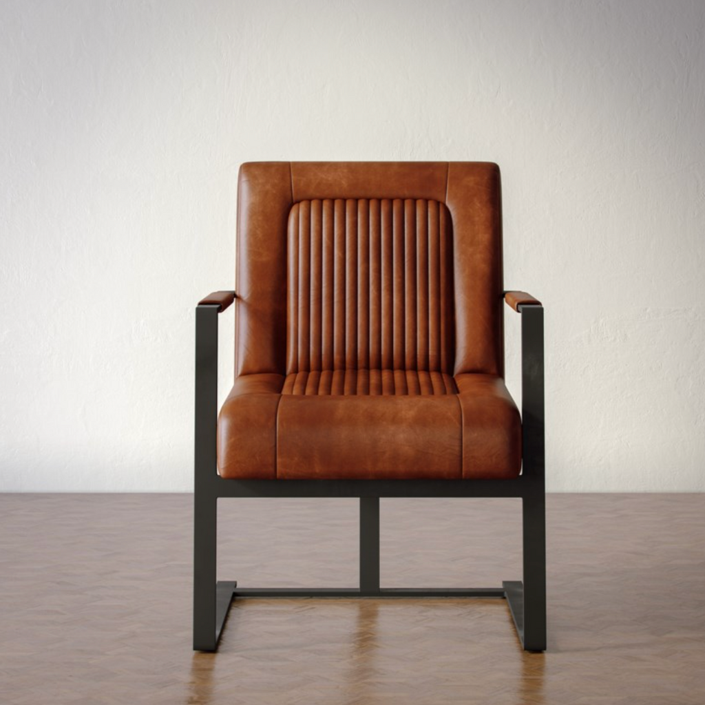 Maguire Leather Accent Chair - Chapin Furniture