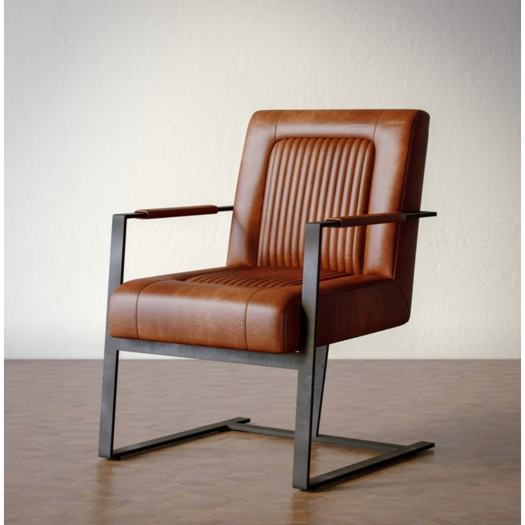 Maguire Leather Accent Chair - Chapin Furniture