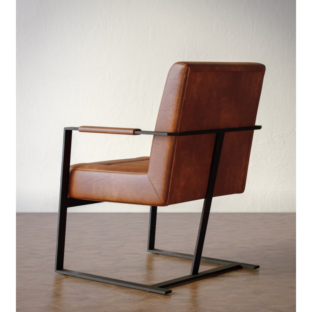 Maguire Leather Accent Chair - Thumbnail 2