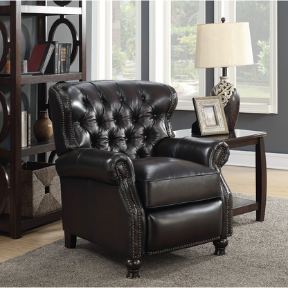 Presidential Recliner in Stetson Coffee Leather - Chapin Furniture