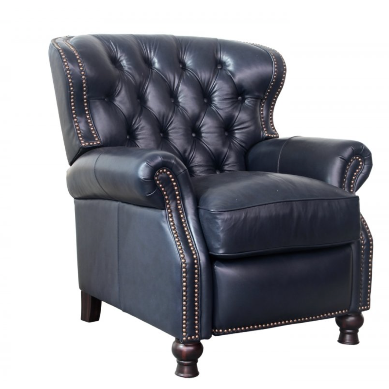 Presidential Recliner in Shoreham-Blue Leather - Chapin Furniture