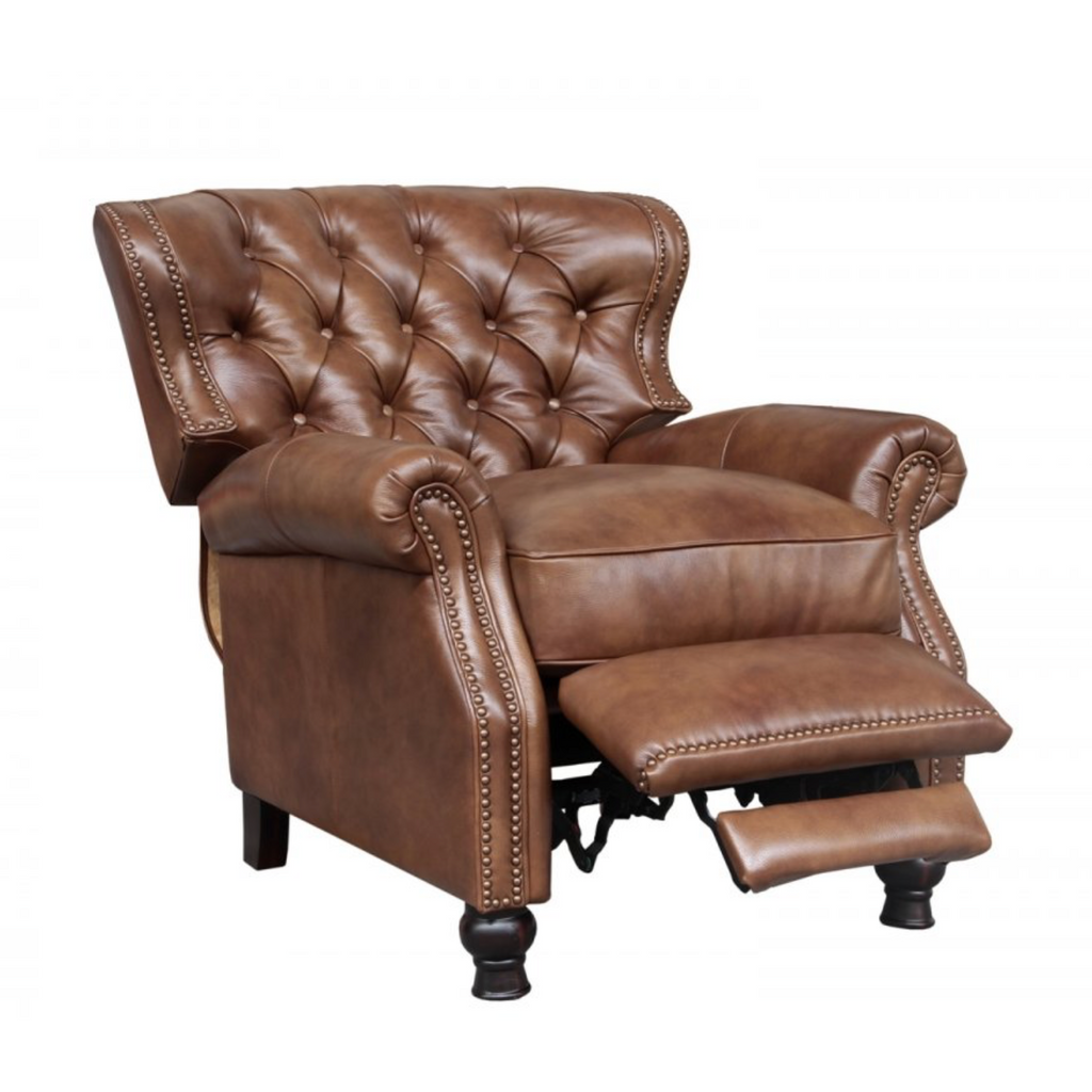 Presidential Recliner in Wenlock-Tawny Leather - Chapin Furniture