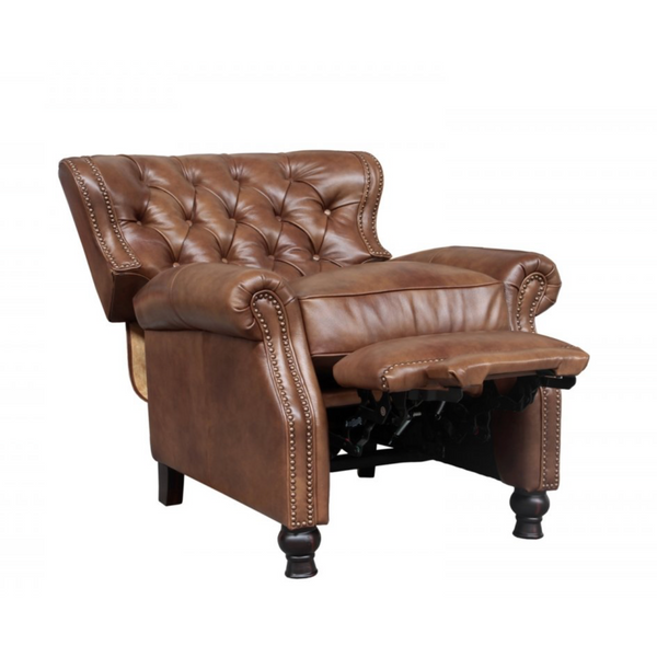 Presidential Recliner in Wenlock-Tawny Leather - Chapin Furniture