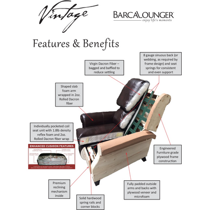 Longhorn Recliner in Chaps-Saddle Leather - Chapin Furniture
