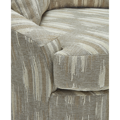 Alanna Swivel Barrel Chair- Taupe - Chapin Furniture
