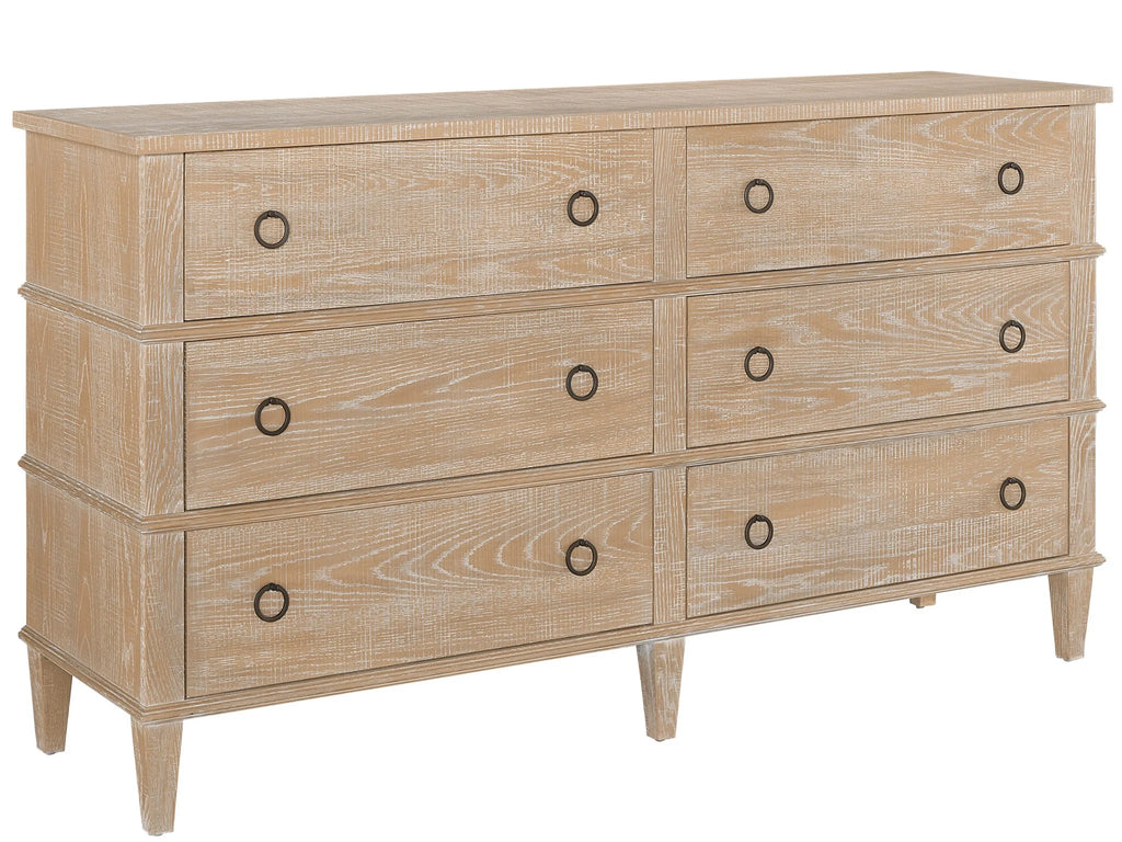 Modern Farmhouse Six Drawer Dresser- Rustic Natural Oak - Chapin Furniture