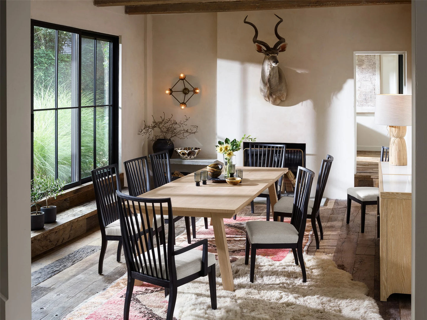 Modern Farmhouse Bowen Side Chair- Set of 2/Charcoal - Chapin Furniture