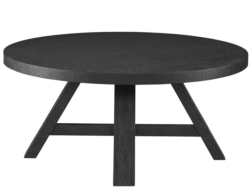 Modern Farmhouse Round Cocktail Table- Charcoal - Chapin Furniture