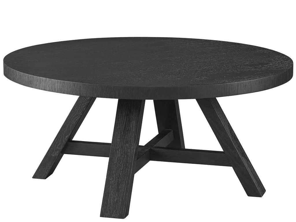 Modern Farmhouse Round Cocktail Table- Charcoal - Chapin Furniture