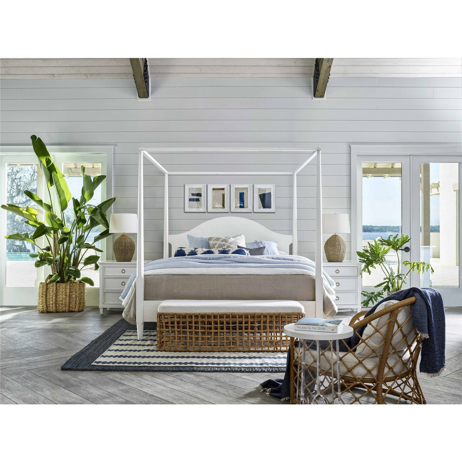 Getaway Coastal Rattan Bench - Chapin Furniture