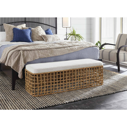 Getaway Coastal Rattan Bench - Chapin Furniture