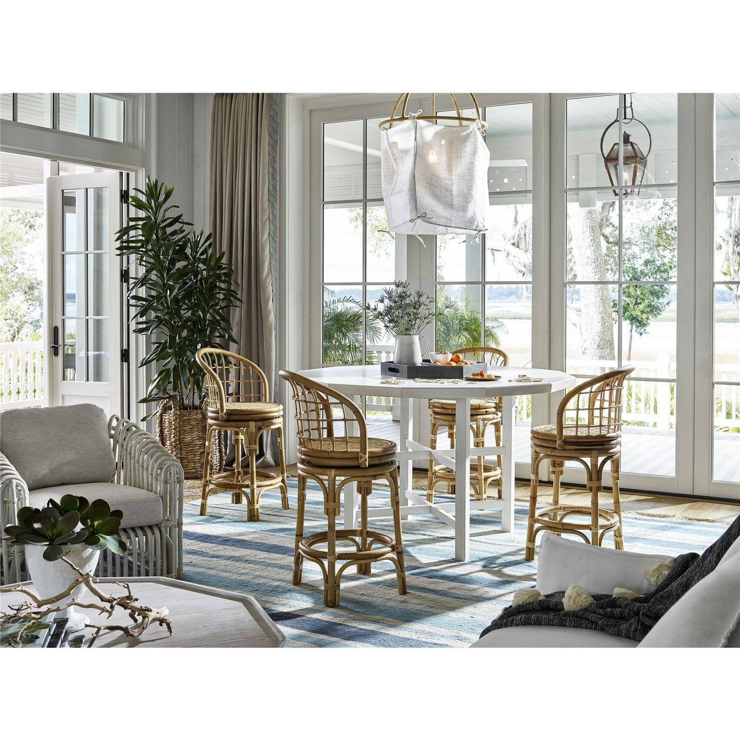 Modern Farmhouse Rattan Counter Stool - Chapin Furniture