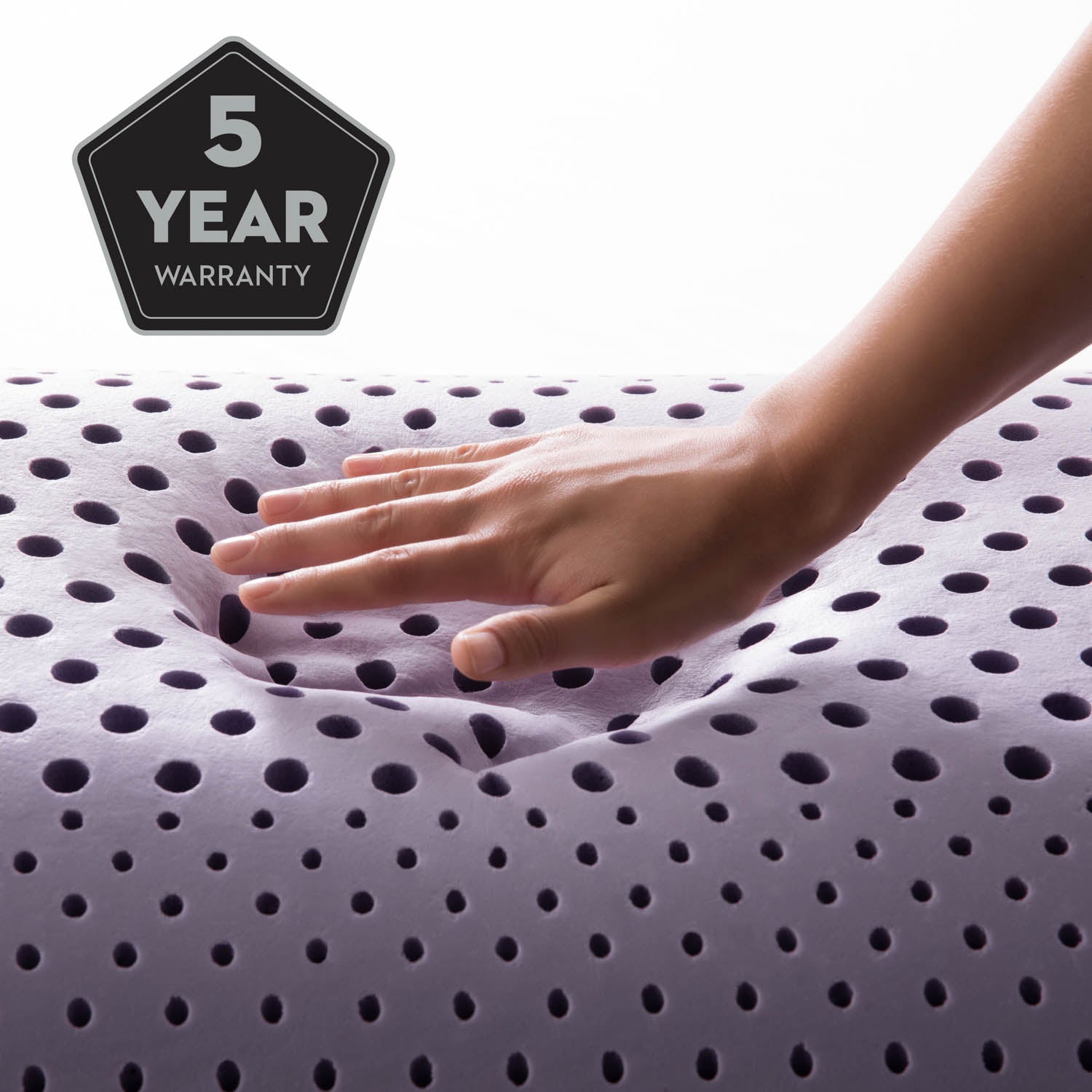 Shoulder Zoned Dough® Lavender, Mid Loft Pillow - Queen - Chapin Furniture