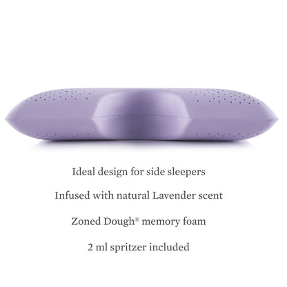 Shoulder Zoned Dough® Lavender, Mid Loft Pillow - Queen - Chapin Furniture