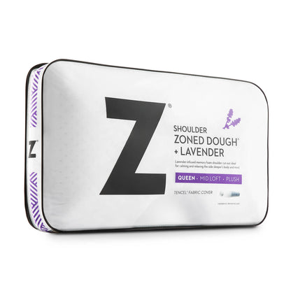 Shoulder Zoned Dough® Lavender, Mid Loft Pillow - Queen - Chapin Furniture