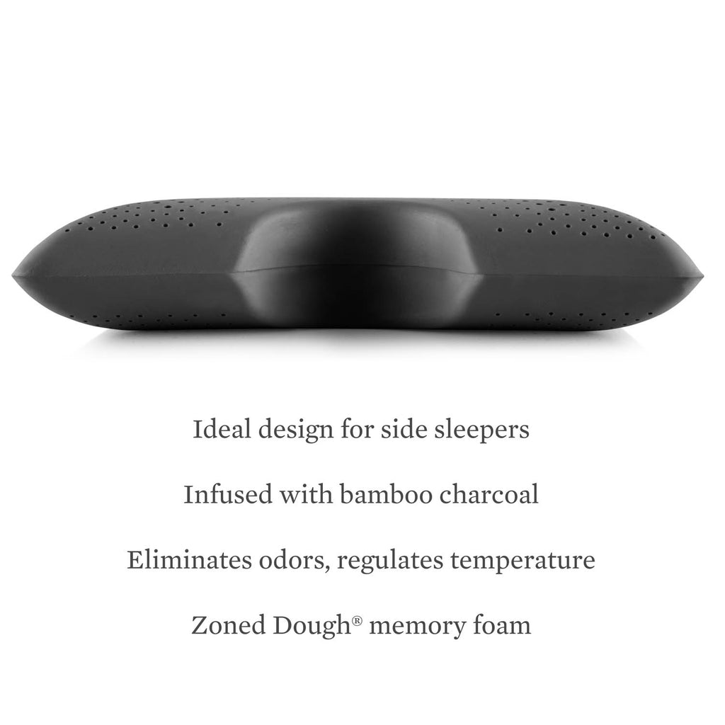 Shoulder Zoned Dough® Bamboo Charcoal, Mid Loft Pillow- King - Chapin Furniture