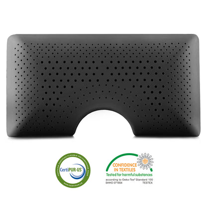 Shoulder Zoned Dough® Bamboo Charcoal, Mid Loft Pillow- Queen - Chapin Furniture