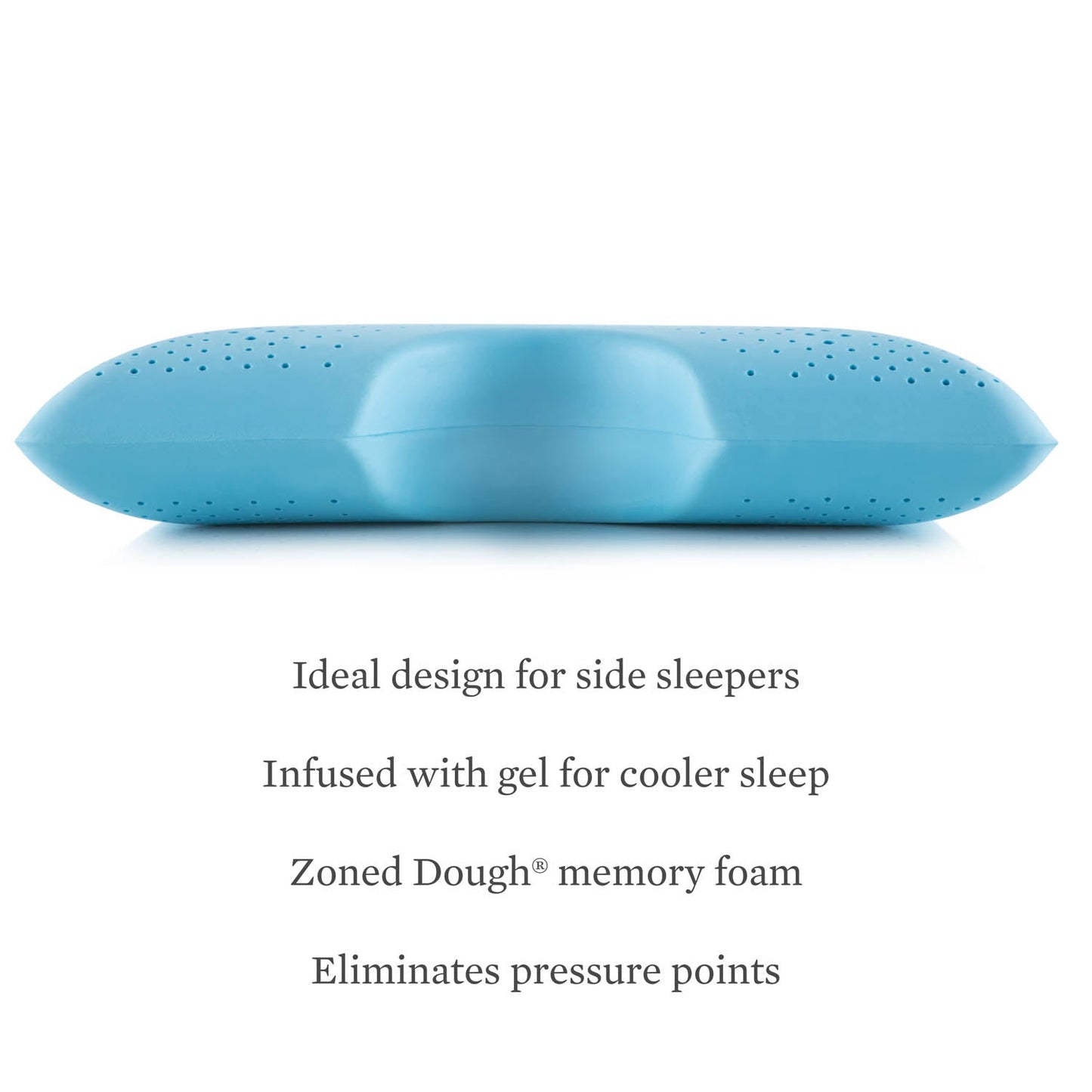 Shoulder Zoned Gel Dough® Mid Loft Pillow- Queen - Chapin Furniture