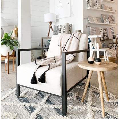 Fleck Throw Blanket- Black - Chapin Furniture