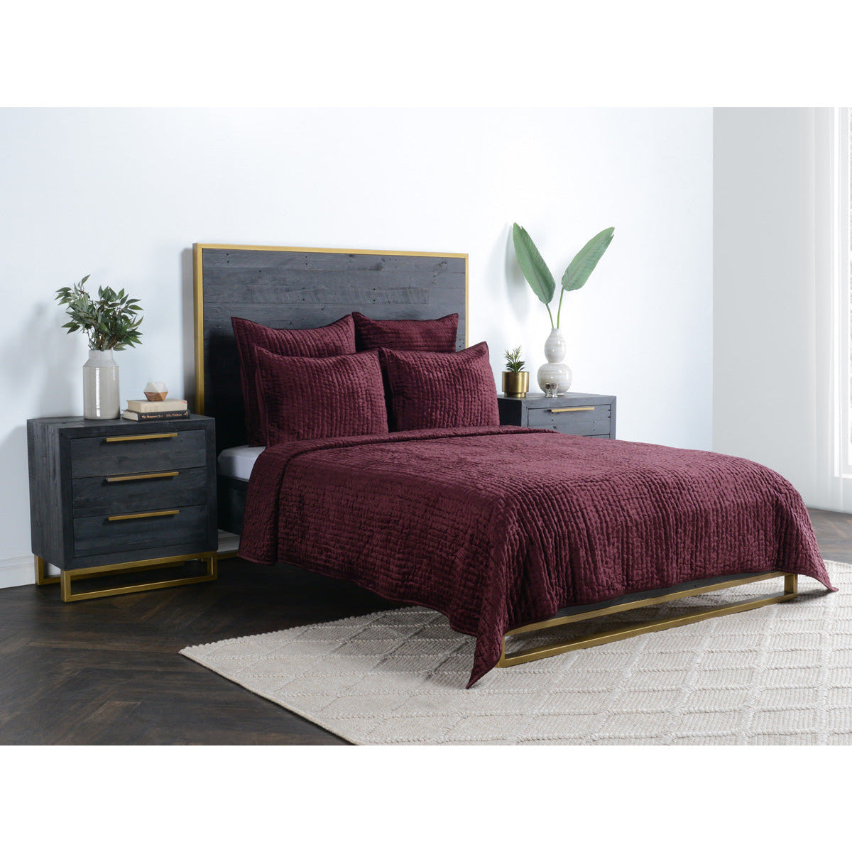 Bari Velvet Port Quilt Set - Chapin Furniture