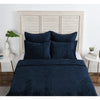 Bari Velvet Ocean Blue Quilt Set - Chapin Furniture