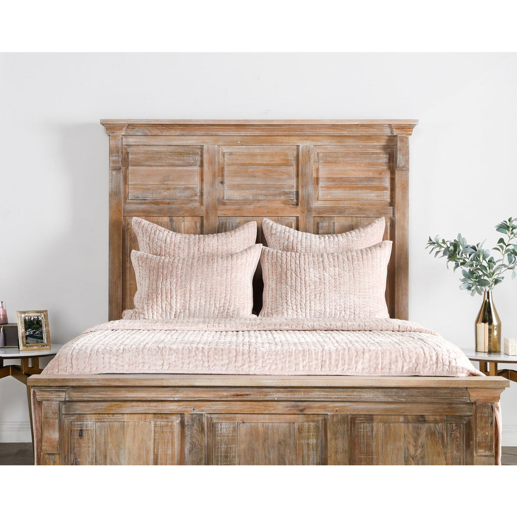 Bari Velvet Bliss Pink Quilt Set - Chapin Furniture