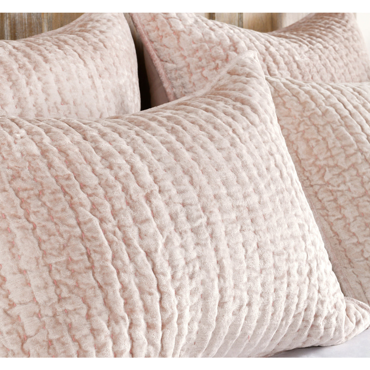 Bari Velvet Bliss Pink Quilt Set - Chapin Furniture