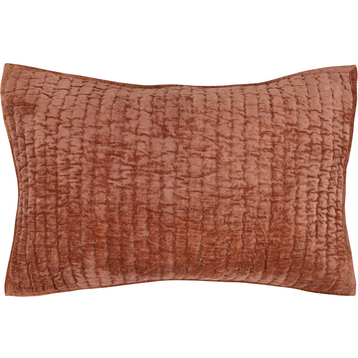 Bari Velvet Terra Cotta Quilt Set - Chapin Furniture