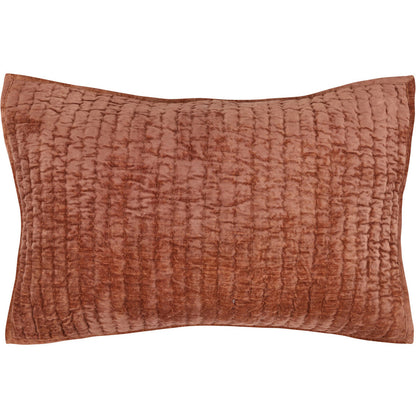Bari Velvet Terra Cotta Quilt Set - Chapin Furniture