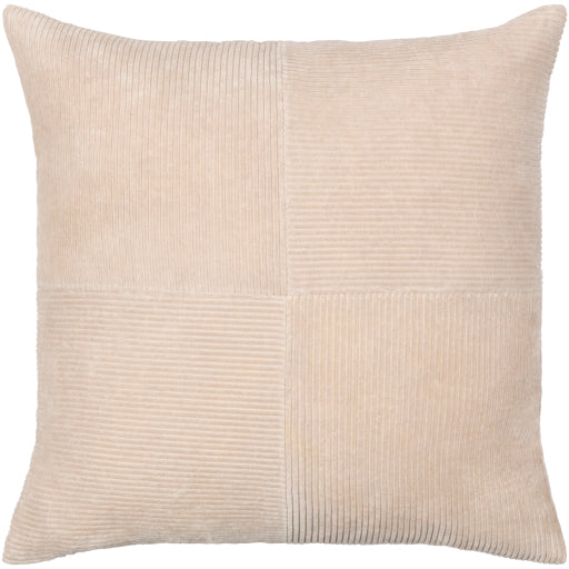 Courdoroy Quarters Beige Pillow- Multiple Sizes - Chapin Furniture