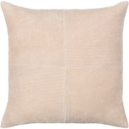 Courdoroy Quarters Beige Pillow- Multiple Sizes - Chapin Furniture