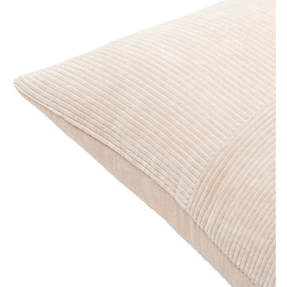 Courdoroy Quarters Beige Pillow- Multiple Sizes - Chapin Furniture