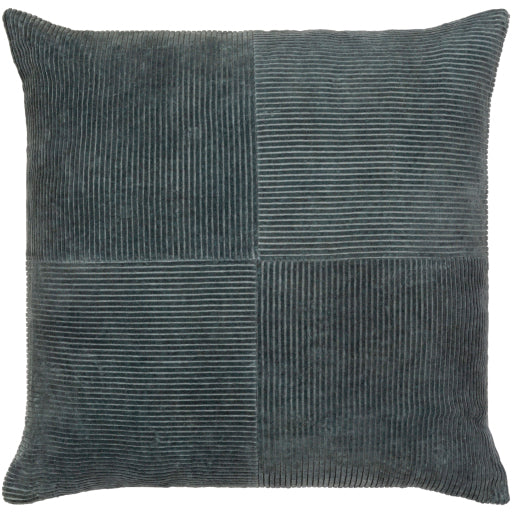 Courdoroy Quarters Charcoal Pillow- Multiple Sizes - Chapin Furniture