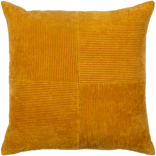 Courdoroy Quarters Mustard Pillow- Multiple Sizes - Chapin Furniture