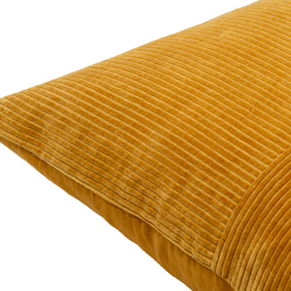 Courdoroy Quarters Mustard Pillow- Multiple Sizes - Chapin Furniture