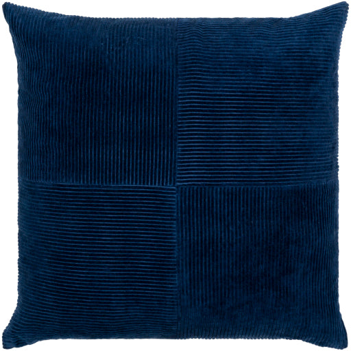 Courdoroy Quarters Navy Pillow- Multiple Sizes - Chapin Furniture