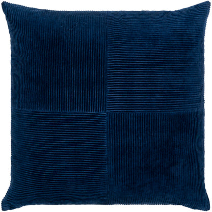 Courdoroy Quarters Navy Pillow- Multiple Sizes - Chapin Furniture