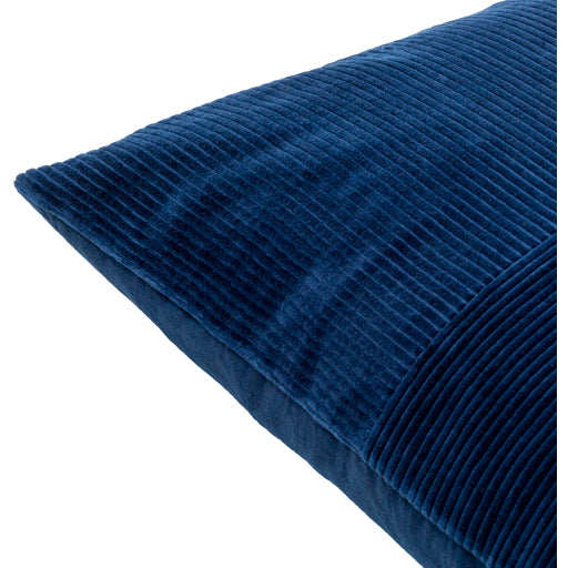Courdoroy Quarters Navy Pillow- Multiple Sizes - Chapin Furniture