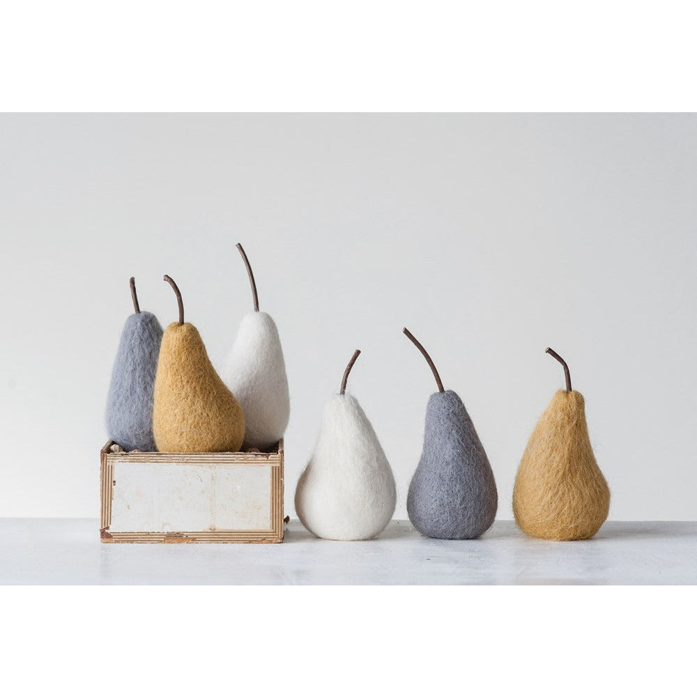 Creative Co-Op Wool Felt Pear