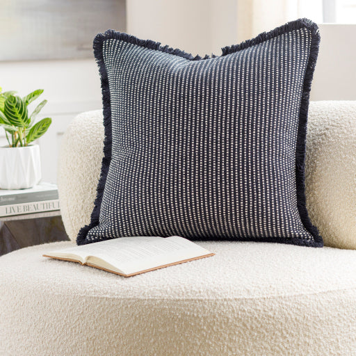 Surya Cotton Fringe Pillow - Thumbnail 4