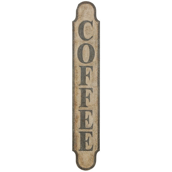 Metal Wall Decor "COFFEE", Embossed Distressed Finish - Chapin Furniture