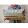 Woven Cotton Punch Hook Lumbar Pillow, Multi Color "Sun Please" - Chapin Furniture